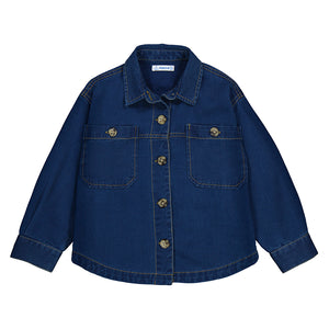 FLOWY DENIM OVERSHIRT- DARK