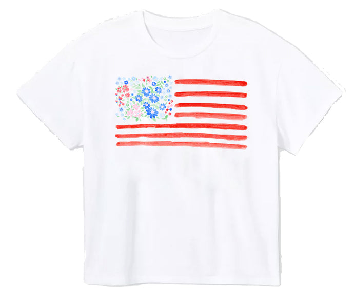 LIBERTY FLOWERS BOXY TEE