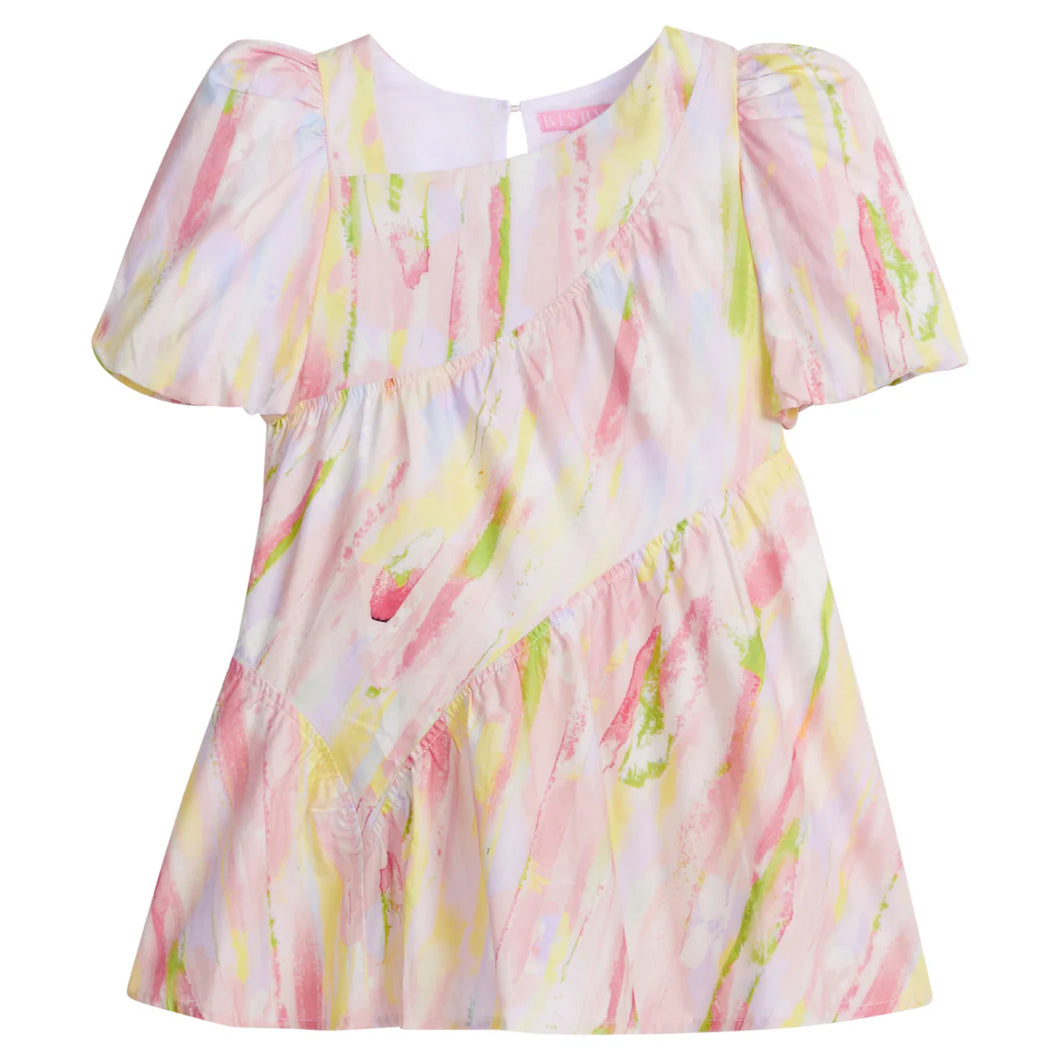 ASYMMETRICAL DRESS- WATERCOLOR