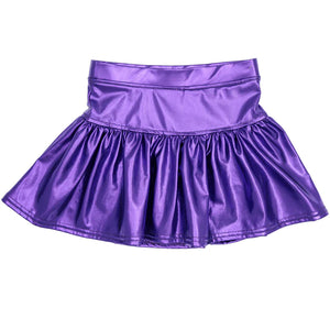 METALLIC SKORT- PURPLE