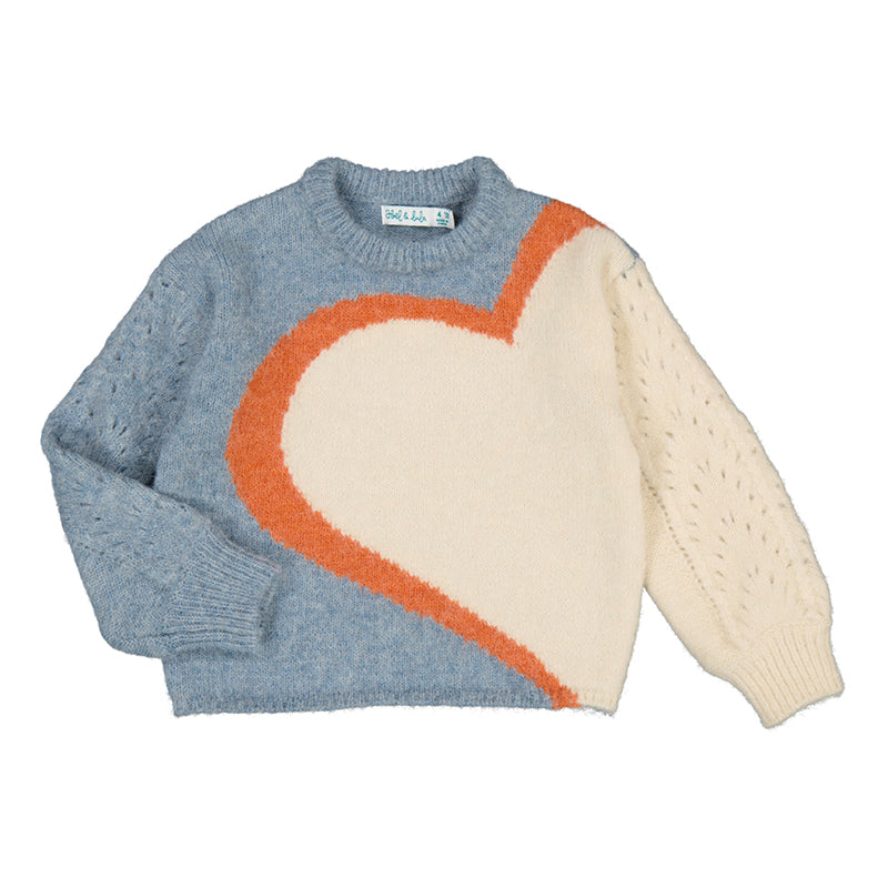 COLORBLOCK HEART SWEATER