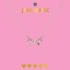 PINK CRYSTAL BOW NECKLACE