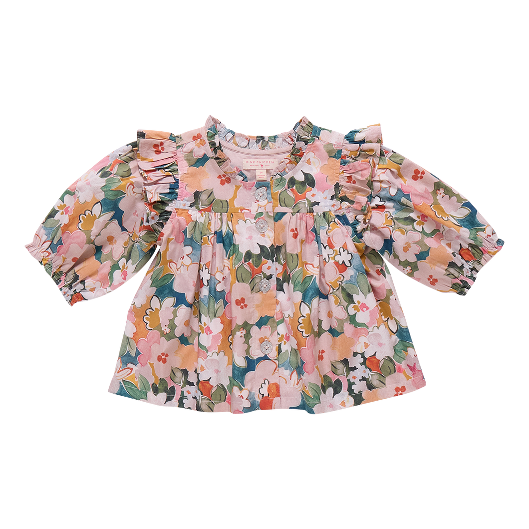 KALANI TOP- WATERCOLOR FLORAL