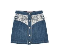 DAISY LACE SKIRT- BLUE