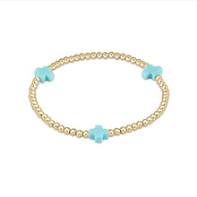 Load image into Gallery viewer, SIGNATURE CROSS BRACELET- MINT