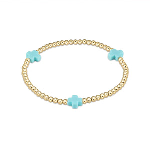 SIGNATURE CROSS BRACELET- MINT