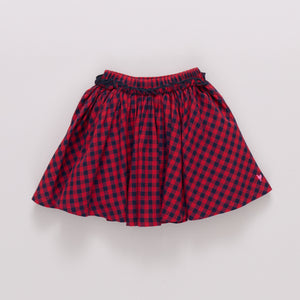 GIANNA SKIRT- RED BLUE CHECK