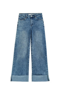 WIDE LEG WITH CUFF- INDIGO