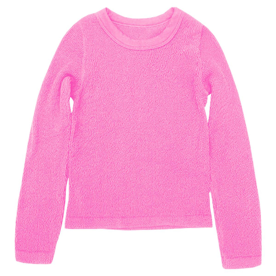 SMOCKING LS TOP- PINK