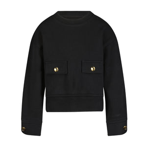 EDIE SWEATSHIRT- BLACK STUDDED