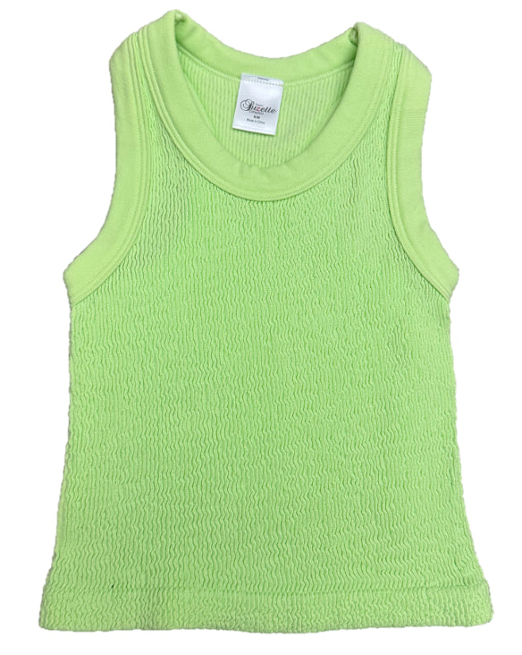 SMOCKED TANK- LIME