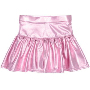 METALLIC SKORT- LT PINK
