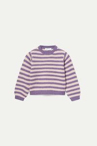 PURPLE STRIPE KNITTED JUMPER