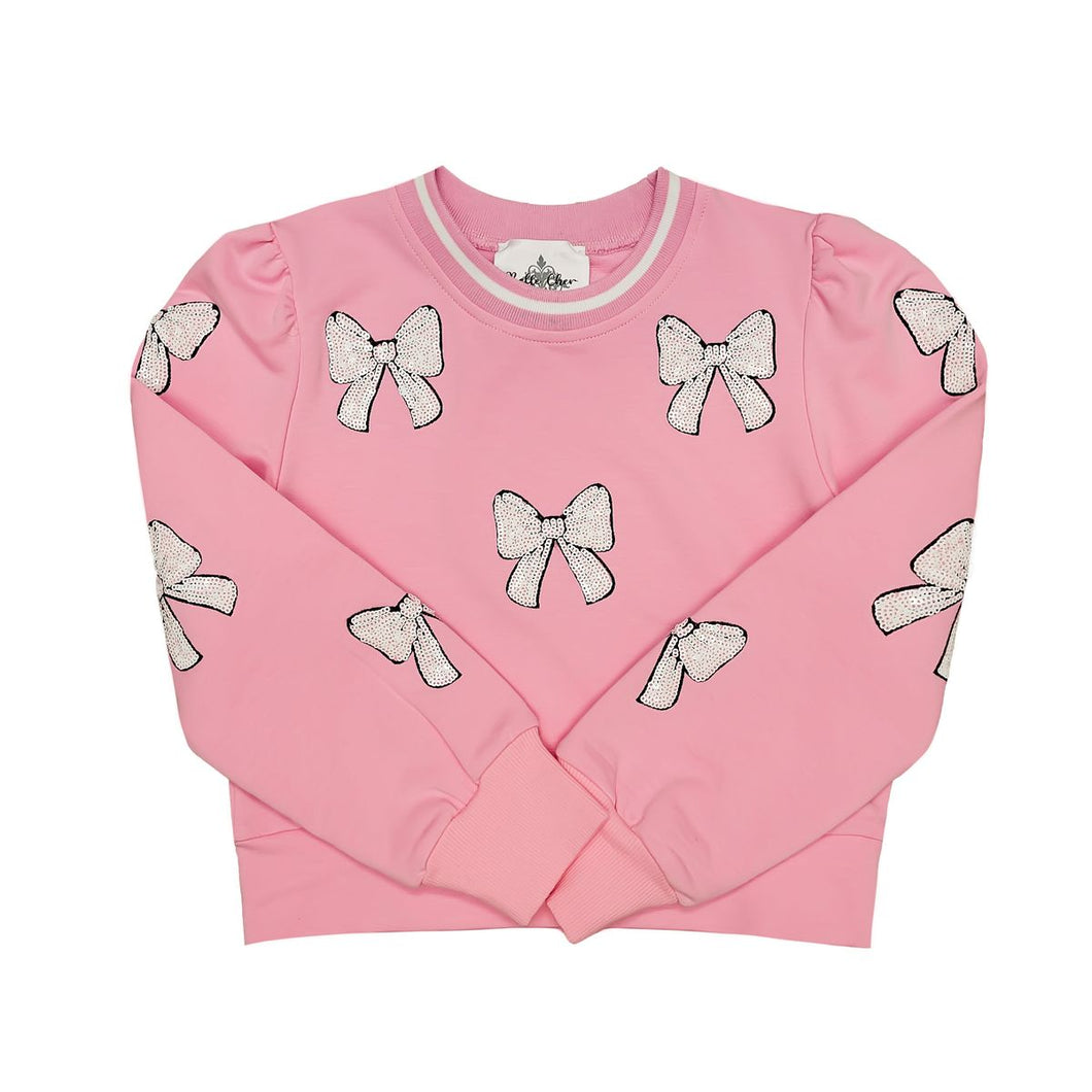 BOW SWEATSHIRT - PINK