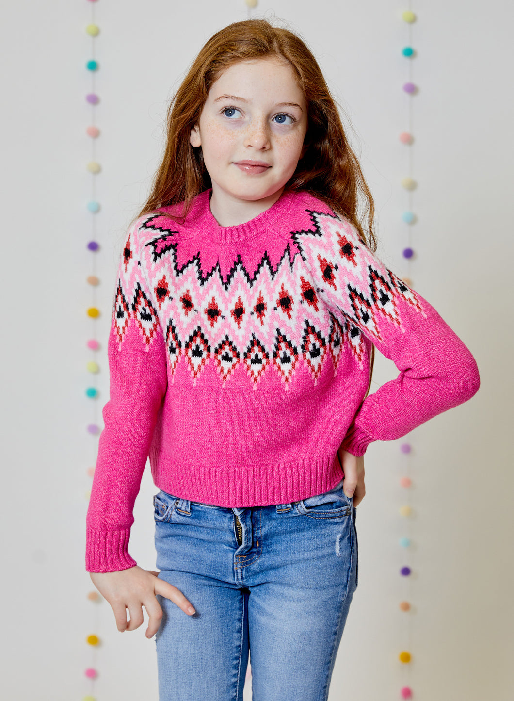 PINK DREAM COMBO SWEATER