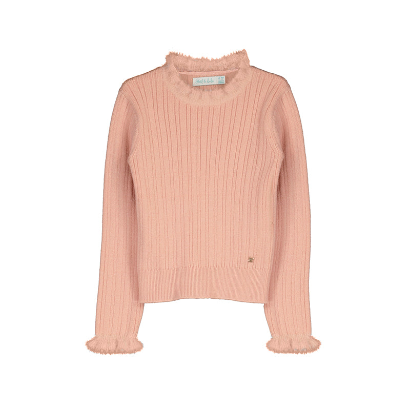 RIBBED TURTLENECK- PETAL