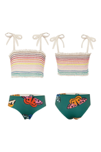 Load image into Gallery viewer, WAFFLE BIKINI- POLILLA ARCOIRIS CRUDO