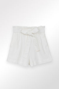 WHITE WOVEN SHORTS