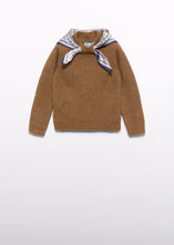 Load image into Gallery viewer, SCARF DETAIL SWEATER- CAMEL