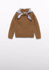 SCARF DETAIL SWEATER- CAMEL
