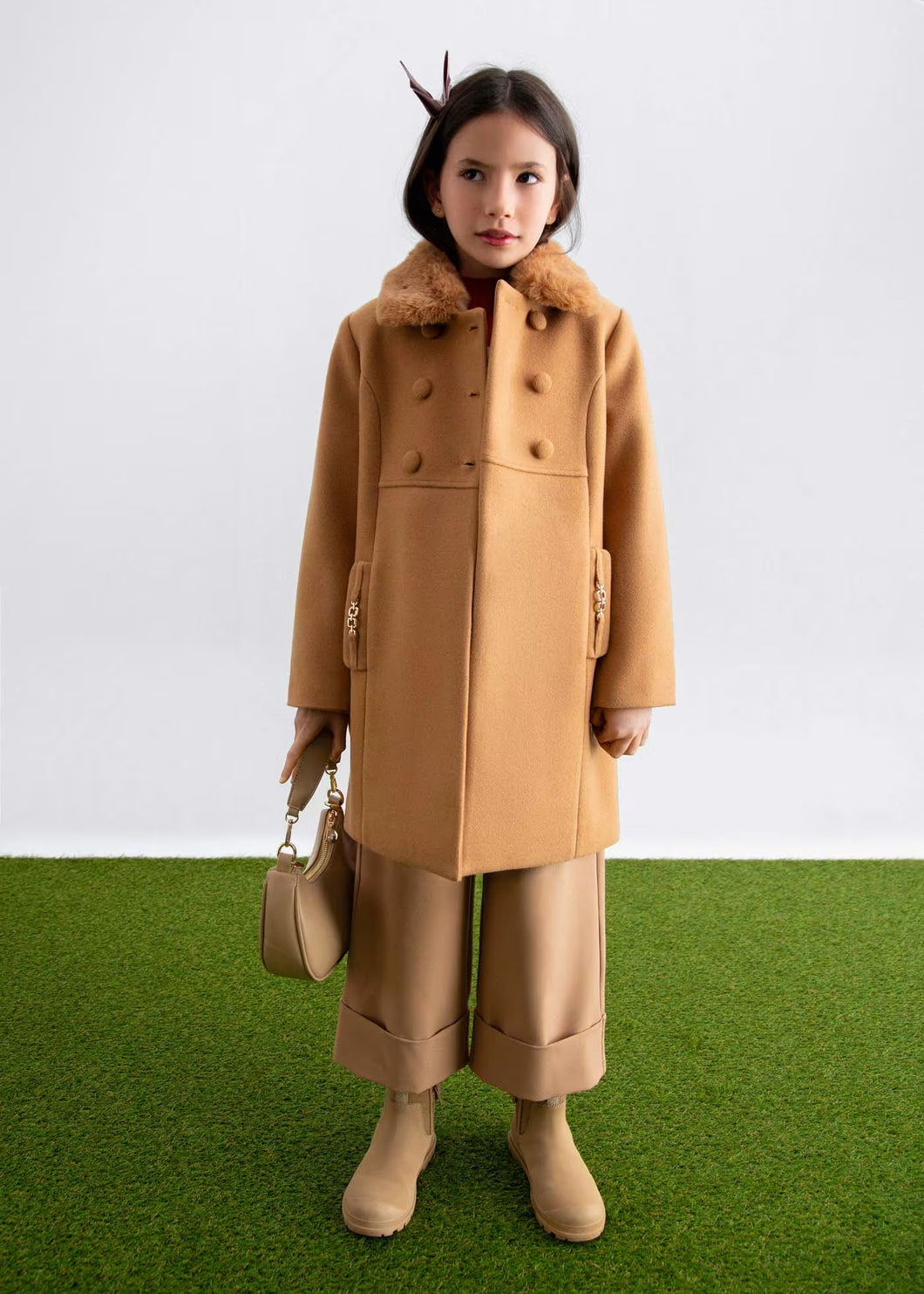 WOOLEN COAT - CAMEL