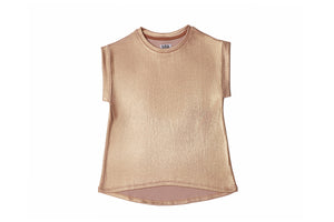 GOLD METALLIC SHORT SLEEVE