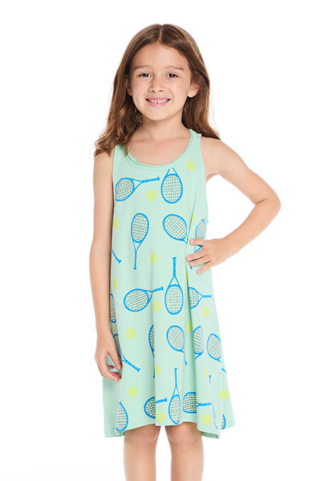 ALLOVER TENNIS TANK DRESS