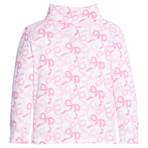 PRINTED TURTLENECK- BOWS & RIBBONS