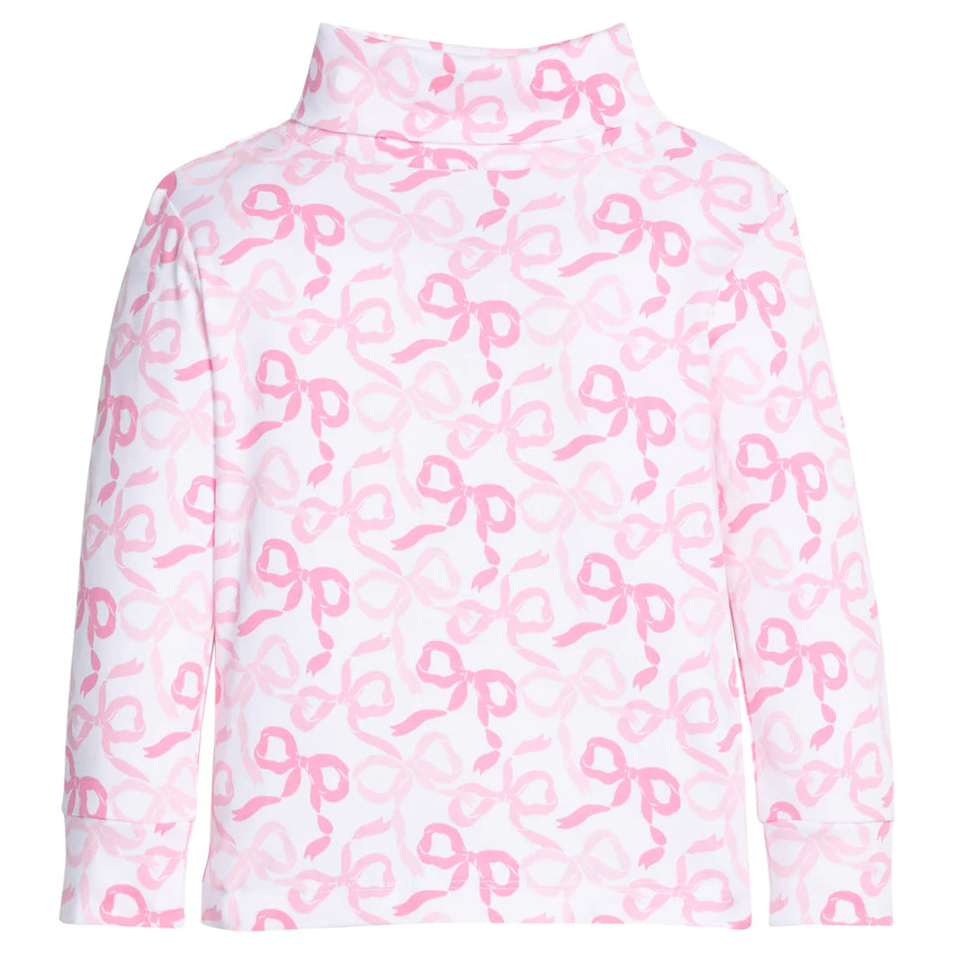 PRINTED TURTLENECK- BOWS & RIBBONS