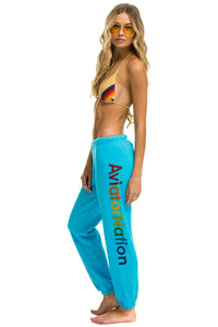 AVIATOR SWEATPANT- NEON BLUE