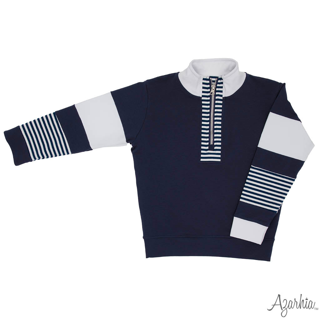 COLORBLOCK SWEATSHIRT- NAVY