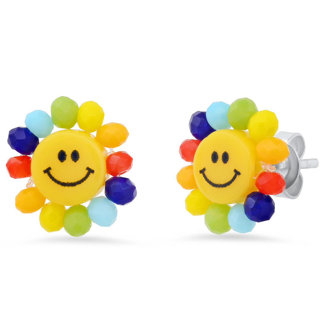 RAINBOW SMILEY STUDS