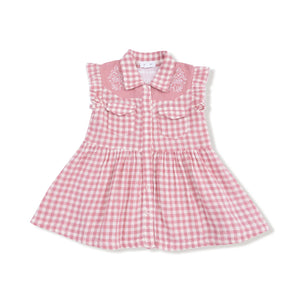 ROSE PINK PLAID DRESS