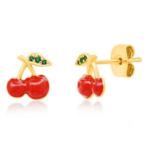 RED CHERRY STUDS