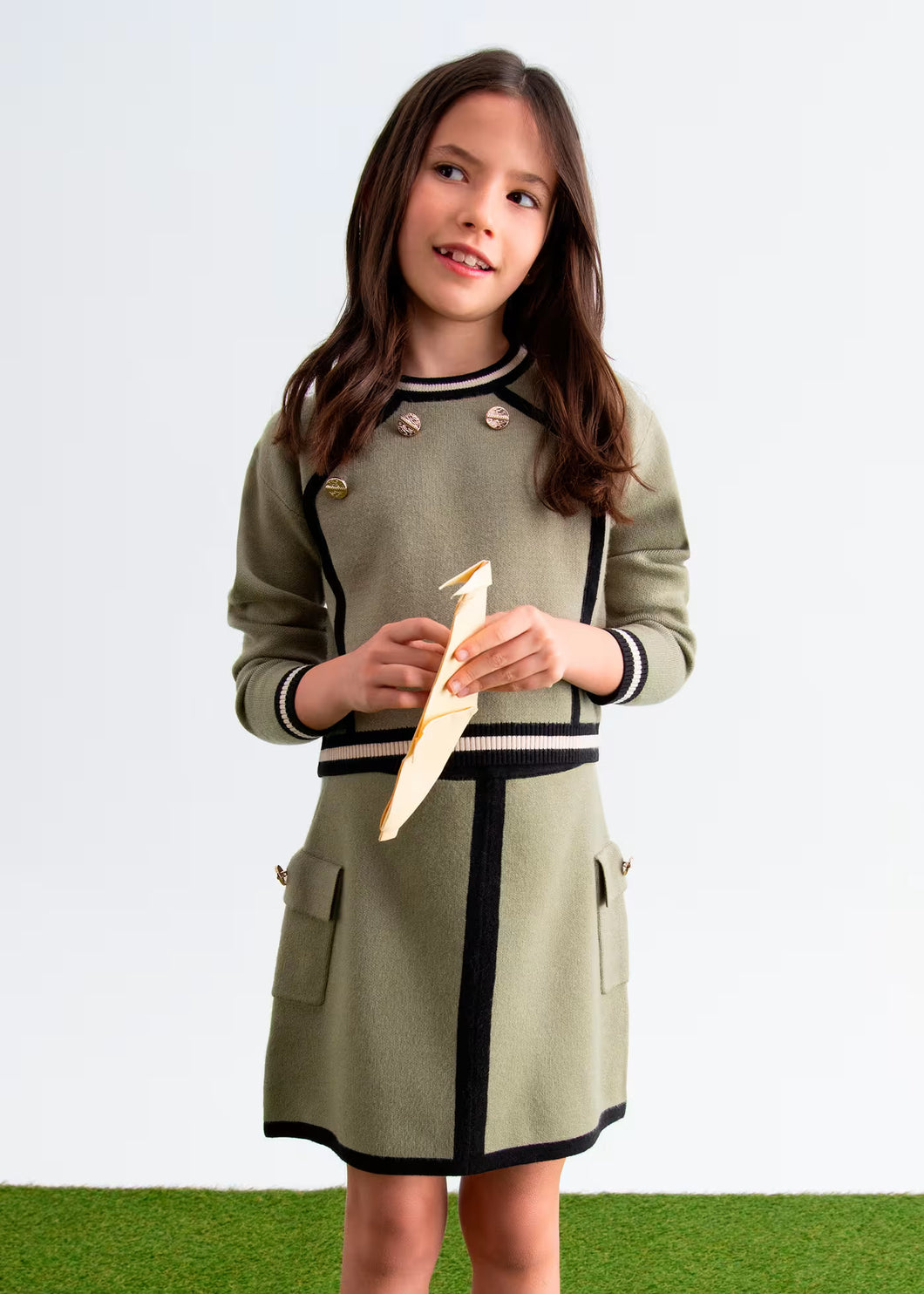 KNIT SKIRT SET - BAYLEAF