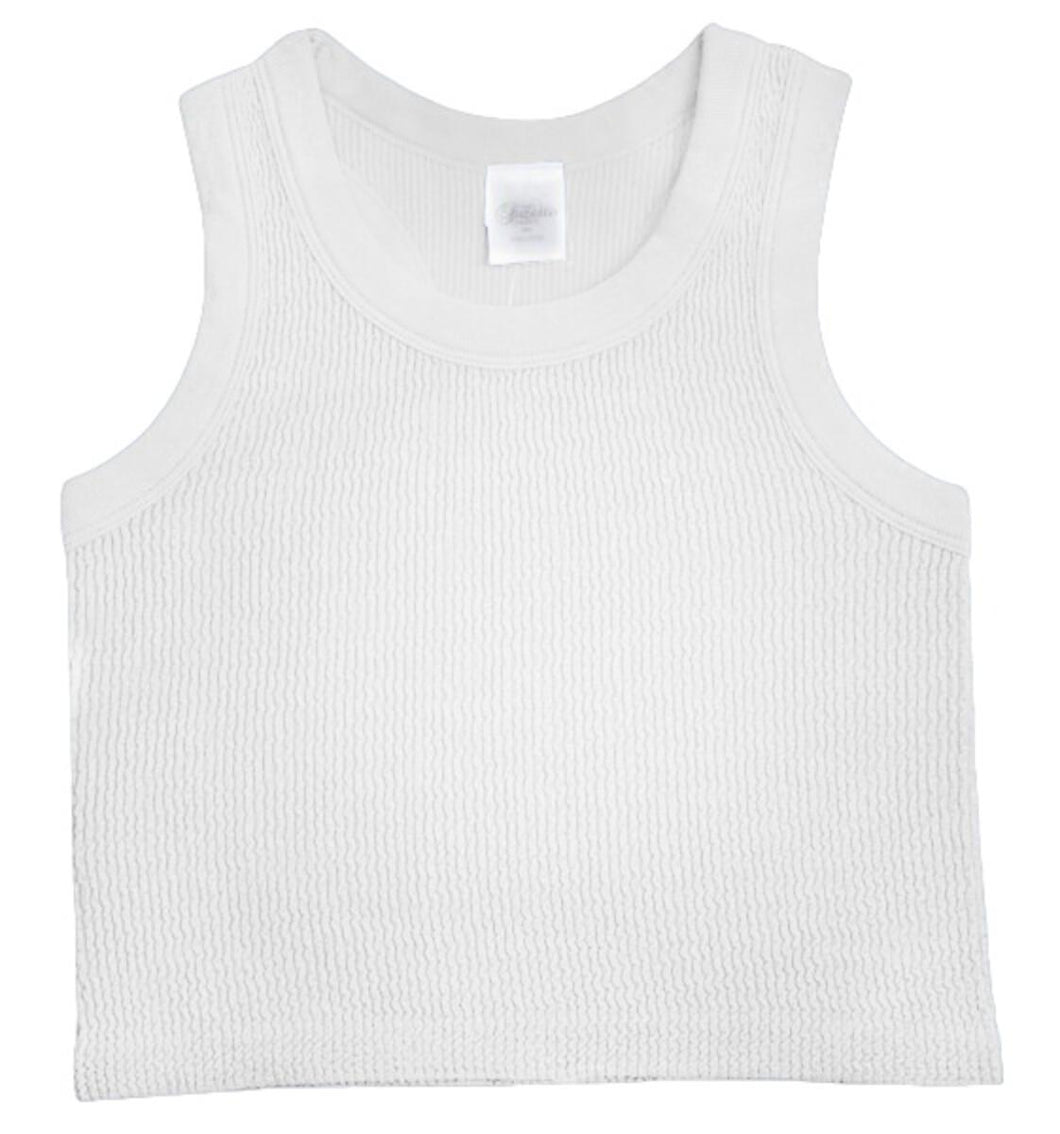 SMOCKED TANK- WHITE