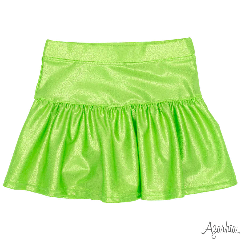 SHIMMER SKORT- LIME