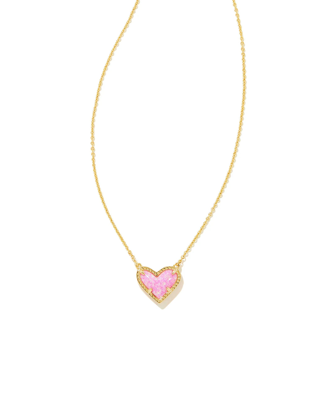 ARI HEART NECKLACE- BUBBLEGUM