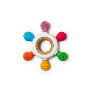 HAPPY SILICONE TEETHER RING