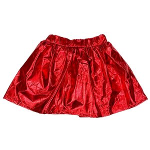 METALLIC RED SKORT