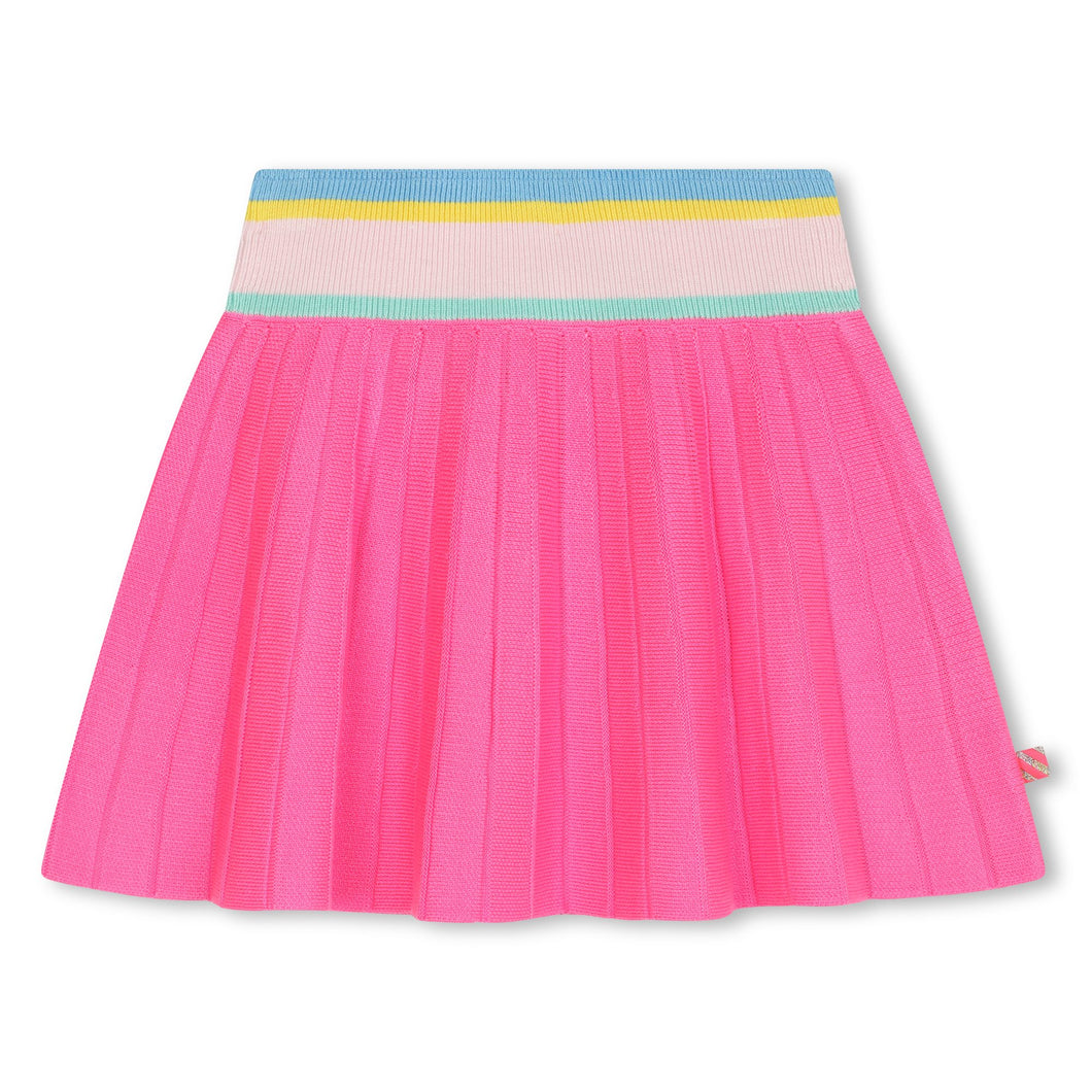 PINK BANDED MINI SKIRT