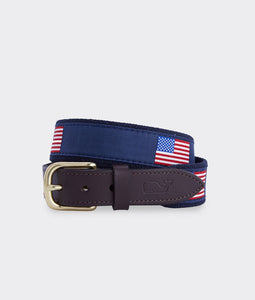 AMERICAN FLAG CANVAS BELT