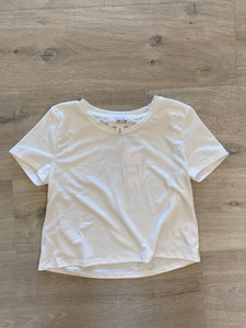 WHITE CROP TEE