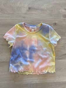 TIE DYE RUFFLE TEE