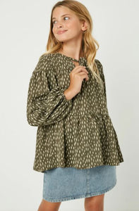 PRINT TIERED TOP
