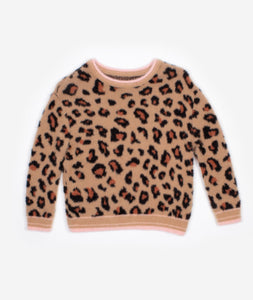 FUZZY LEOPARD SWEATER