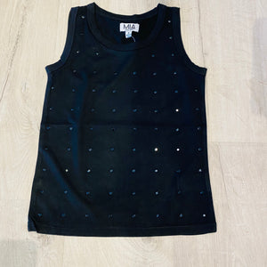 HEATHER STUDDED TANK