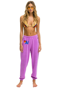 LOGO SWEATPANT- NEON PURPLE