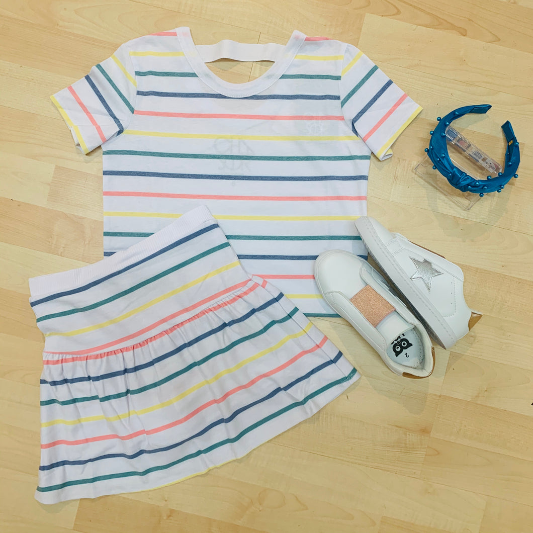 MULTI STRIPE MINI SKORT