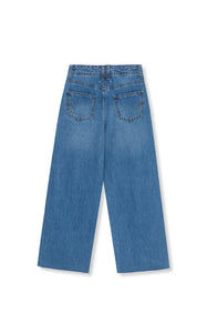 WIDE LEG FRAYED JEAN